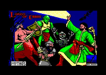 Lords Of Chaos (UK,F) (2 faces) (1990) screen shot title